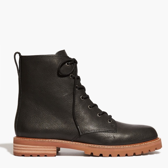 Madewell The Clair Lace-Up Boot in Black Leather 8 - Picture 2 of 15